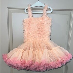 Pink Ruffled Tulle Dress